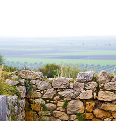 Image showing volubilis in morocco africa the old roman deteriorated monument 