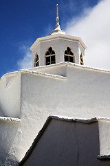 Image showing lanzarote  spain the old wall terrace  