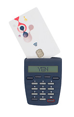 Image showing Card reader for reading a bank card