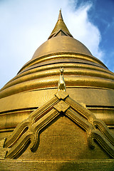 Image showing thailand bangkok abstract cross metal gold in the temple  horse