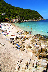 Image showing asia in the  kho tao bay isle white  beach  swim