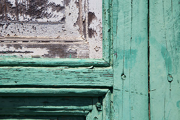 Image showing spain canarias brass brown knocker in a green 