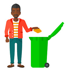 Image showing Man throwing trash.