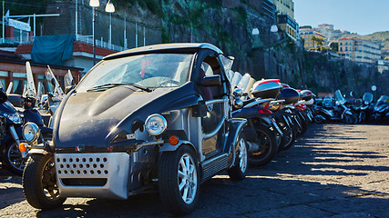 Image showing Sorrento. Parking of motorcycles and scooters