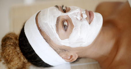 Image showing Woman With Facial Mask At Salon