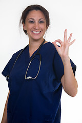 Image showing Nurse giving the okay