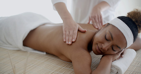 Image showing Back Massage On Woman