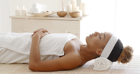 Image showing Beauty Woman Getting Spa