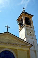 Image showing  sunny day    milan   old abstract in  italy   triangle roof