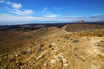 Image showing in los volcanes volcanic timanfaya  rock stone sky 