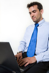 Image showing Man working on laptop