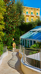 Image showing View of Green park in city 