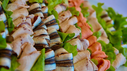 Image showing Different fish appetizer