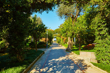 Image showing View of Green park in city