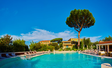 Image showing public pool on a hot day