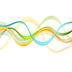 Image showing Colorful smooth wavy abstract background