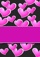 Image showing Valentine Day abstract background wit pink hearts