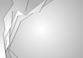 Image showing Grey geometric corporate background