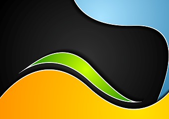 Image showing Abstract colorful waves background