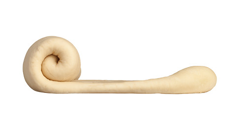 Image showing Side view of flattened dough