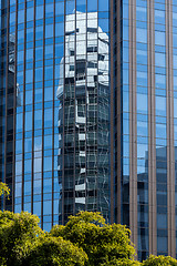 Image showing Skyscraper windows reflection