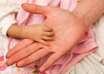 Image showing Newborn hand