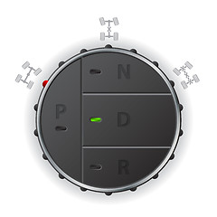 Image showing Automatic transmission control panel