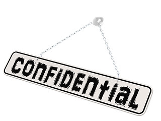 Image showing Confidential banner on white background