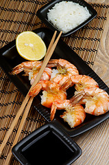 Image showing Asian Style Roasted Shrimps