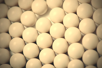 Image showing white balls background, close up