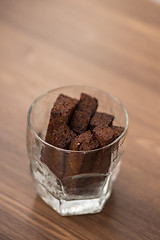 Image showing Bread rusks in a glass