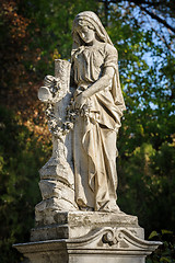 Image showing Stone cemetery statue