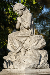 Image showing Stone cemetery statue