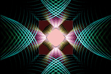 Image showing Fractal image : beautiful pattern on a dark background.