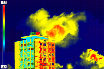 Image showing Thermal image on Residential building