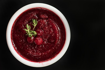 Image showing Refreshing cranberry sorbet 
