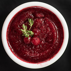 Image showing Refreshing cranberry sorbet 