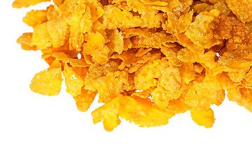 Image showing Part pile of corn flakes