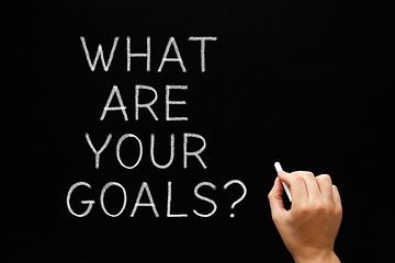 Image showing What Are Your Goals Blackboard