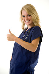 Image showing Nurse thumbs up