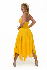 Image showing Woman in yellow dress