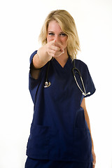 Image showing Nurse pointing