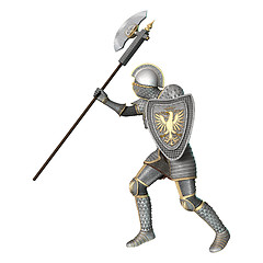 Image showing Medieval Knight on White