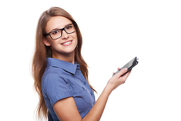 Image showing Business woman in glasses