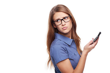 Image showing Business woman in glasses