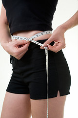 Image showing Measuring the waistline