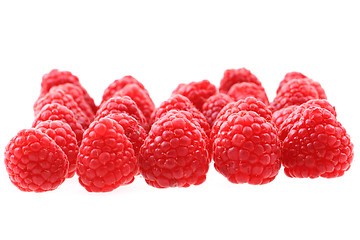 Image showing fresh raspberries background\r\n