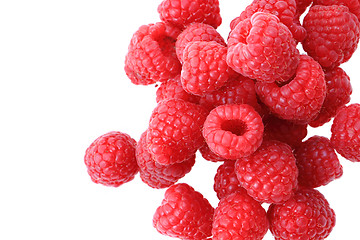 Image showing fresh raspberries background\r\n