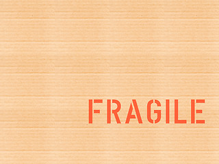 Image showing  Fragile corrugated cardboard vintage