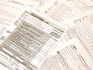 Image showing  Tax forms vintage